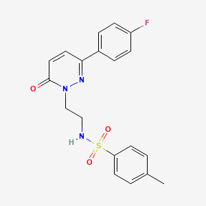N-(2-(3-(4-fluorophenyl)-6-oxopyridazin-1(6H)-yl)ethyl)-4-methylbenzenesulfonamide