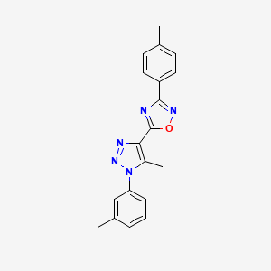 5-[1-(3-ethylphenyl)-5-methyl-1H-1,2,3-triazol-4-yl]-3-(4-methylphenyl)-1,2,4-oxadiazole