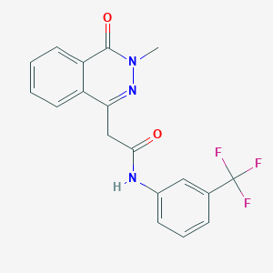 molecular formula C18H14F3N3O2 B277552 2-(3-methyl-4-oxo-3,4-dihydrophthalazin-1-yl)-N-[3-(trifluoromethyl)phenyl]acetamide 