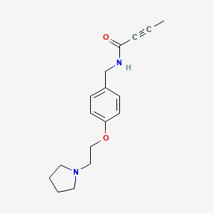 N-[[4-(2-Pyrrolidin-1-ylethoxy)phenyl]methyl]but-2-ynamide