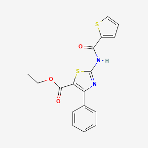Ethyl 4-phenyl-2-(thiophene-2-carboxamido)thiazole-5-carboxylate