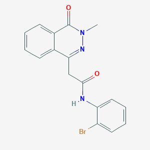 molecular formula C17H14BrN3O2 B277553 N-(2-bromophenyl)-2-(3-methyl-4-oxo-3,4-dihydrophthalazin-1-yl)acetamide 