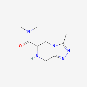 molecular formula C9H15N5O B2775534 N,N,3-trimethyl-5H,6H,7H,8H-[1,2,4]triazolo[4,3-a]pyrazine-6-carboxamide CAS No. 2137463-30-8