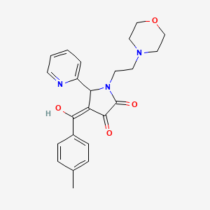 molecular formula C23H25N3O4 B2775538 3-羟基-4-(4-甲基苯甲酰)-1-(2-吗啉基乙基)-5-(吡啶-2-基)-1H-吡咯-2(5H)-酮 CAS No. 618877-62-6