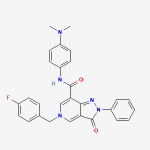 N-(4-(dimethylamino)phenyl)-5-(4-fluorobenzyl)-3-oxo-2-phenyl-3,5-dihydro-2H-pyrazolo[4,3-c]pyridine-7-carboxamide