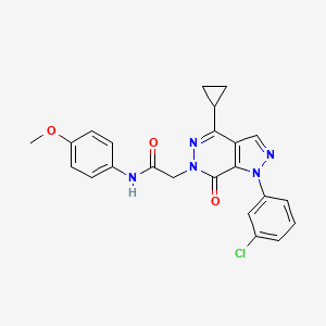 2-(1-(3-chlorophenyl)-4-cyclopropyl-7-oxo-1H-pyrazolo[3,4-d]pyridazin-6(7H)-yl)-N-(4-methoxyphenyl)acetamide