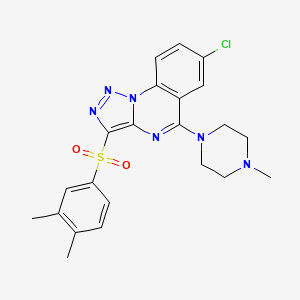 7-Chloro-3-((3,4-dimethylphenyl)sulfonyl)-5-(4-methylpiperazin-1-yl)-[1,2,3]triazolo[1,5-a]quinazoline