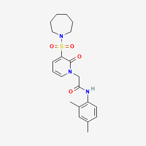 molecular formula C21H27N3O4S B2775555 2-(3-(azepan-1-ylsulfonyl)-2-oxopyridin-1(2H)-yl)-N-(2,4-dimethylphenyl)acetamide CAS No. 1251670-46-8