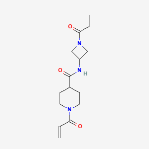 N-(1-Propanoylazetidin-3-yl)-1-prop-2-enoylpiperidine-4-carboxamide