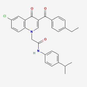 2-(6-chloro-3-(4-ethylbenzoyl)-4-oxoquinolin-1(4H)-yl)-N-(4-isopropylphenyl)acetamide