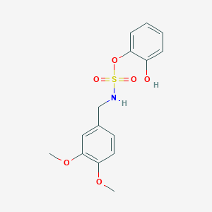 molecular formula C15H17NO6S B2775567 N-(3,4-dimethoxybenzyl)2-hydroxyphenylsulfamate CAS No. 143836-83-3