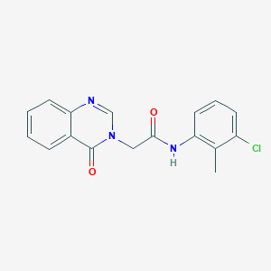 molecular formula C17H14ClN3O2 B277557 N-(3-chloro-2-methylphenyl)-2-(4-oxo-3(4H)-quinazolinyl)acetamide 