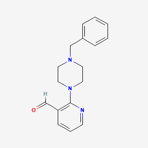 molecular formula C17H19N3O B2775579 2-(4-Benzylpiperazino)nicotinaldehyde CAS No. 885949-58-6