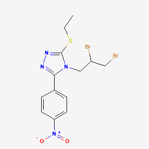 4-(2,3-Dibromopropyl)-3-ethylsulfanyl-5-(4-nitrophenyl)-1,2,4-triazole