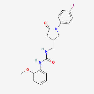 1-((1-(4-Fluorophenyl)-5-oxopyrrolidin-3-yl)methyl)-3-(2-methoxyphenyl)urea