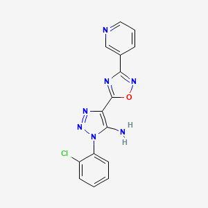 3-(2-Chlorophenyl)-5-(3-pyridin-3-yl-1,2,4-oxadiazol-5-yl)triazol-4-amine