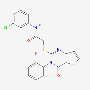 N-(3-chlorophenyl)-2-{[3-(2-fluorophenyl)-4-oxo-3,4-dihydrothieno[3,2-d]pyrimidin-2-yl]sulfanyl}acetamide
