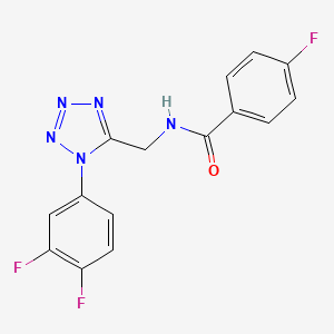 N-((1-(3,4-difluorophenyl)-1H-tetrazol-5-yl)methyl)-4-fluorobenzamide
