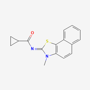 molecular formula C16H14N2OS B2775643 (E)-N-(3-methylnaphtho[2,1-d]thiazol-2(3H)-ylidene)cyclopropanecarboxamide CAS No. 477504-03-3