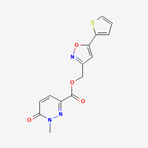 (5-(Thiophen-2-yl)isoxazol-3-yl)methyl 1-methyl-6-oxo-1,6-dihydropyridazine-3-carboxylate