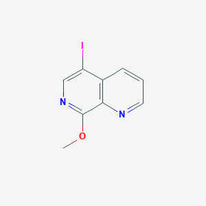 molecular formula C9H7IN2O B2775652 5-Iodo-8-methoxy-1,7-naphthyridine CAS No. 2504203-93-2