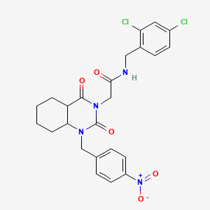 N-[(2,4-dichlorophenyl)methyl]-2-{1-[(4-nitrophenyl)methyl]-2,4-dioxo-1,2,3,4-tetrahydroquinazolin-3-yl}acetamide