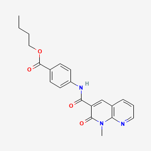 Butyl 4-(1-methyl-2-oxo-1,2-dihydro-1,8-naphthyridine-3-carboxamido)benzoate