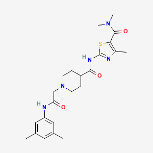 2-(1-(2-((3,5-dimethylphenyl)amino)-2-oxoethyl)piperidine-4-carboxamido)-N,N,4-trimethylthiazole-5-carboxamide