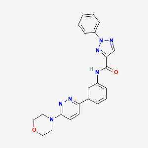 molecular formula C23H21N7O2 B2775671 N-(3-(6-morpholinopyridazin-3-yl)phenyl)-2-phenyl-2H-1,2,3-triazole-4-carboxamide CAS No. 1207055-81-9