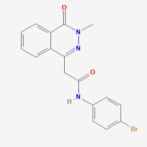 molecular formula C17H14BrN3O2 B277569 N-(4-bromophenyl)-2-(3-methyl-4-oxo-phthalazin-1-yl)acetamide 