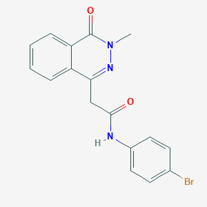 molecular formula C17H14BrN3O2 B277569 N-(4-bromophenyl)-2-(3-methyl-4-oxo-3,4-dihydro-1-phthalazinyl)acetamide 