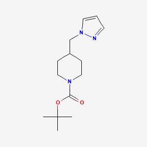 molecular formula C14H23N3O2 B2775695 tert-butyl 4-((1H-pyrazol-1-yl)methyl)piperidine-1-carboxylate CAS No. 333985-83-4