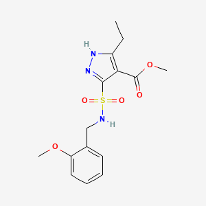 methyl 3-ethyl-5-{[(2-methoxybenzyl)amino]sulfonyl}-1H-pyrazole-4-carboxylate