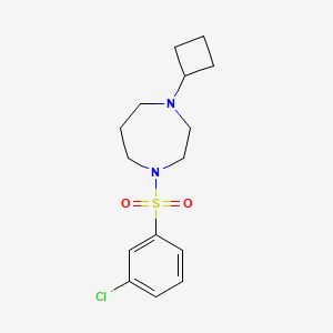 1-((3-Chlorophenyl)sulfonyl)-4-cyclobutyl-1,4-diazepane