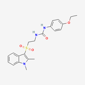 1-(2-((1,2-dimethyl-1H-indol-3-yl)sulfonyl)ethyl)-3-(4-ethoxyphenyl)urea