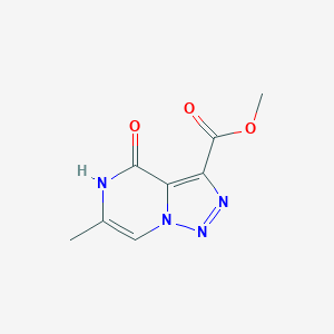molecular formula C8H8N4O3 B2775707 Methyl 6-methyl-4-oxo-4,5-dihydro[1,2,3]triazolo[1,5-a]pyrazine-3-carboxylate CAS No. 1443978-77-5