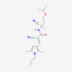 2-cyano-N-[1-cyano-1-methyl-3-(propan-2-yloxy)propyl]-3-(2,5-dimethyl-1-propyl-1H-pyrrol-3-yl)prop-2-enamide