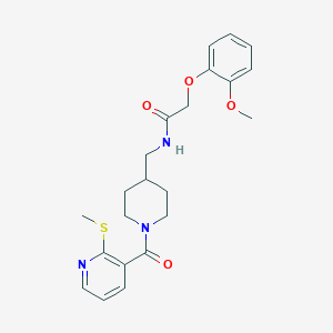 2-(2-methoxyphenoxy)-N-((1-(2-(methylthio)nicotinoyl)piperidin-4-yl)methyl)acetamide