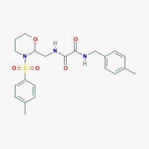 N1-(4-methylbenzyl)-N2-((3-tosyl-1,3-oxazinan-2-yl)methyl)oxalamide
