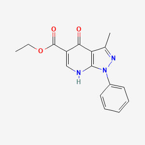 ethyl 3-methyl-4-oxo-1-phenyl-4,7-dihydro-1H-pyrazolo[3,4-b]pyridine-5-carboxylate