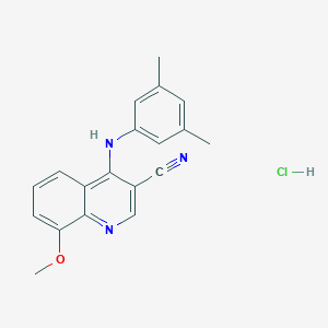 4-((3,5-Dimethylphenyl)amino)-8-methoxyquinoline-3-carbonitrile hydrochloride