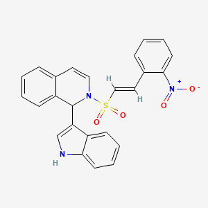molecular formula C25H19N3O4S B2775739 1-(1H-吲哚-3-基)-2-[(E)-2-(2-硝基苯基)乙烯基]磺酰-1H-异喹啉 CAS No. 301332-57-0