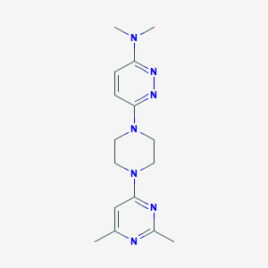 molecular formula C16H23N7 B2775740 6-[4-(2,6-Dimethylpyrimidin-4-yl)piperazin-1-yl]-N,N-dimethylpyridazin-3-amine CAS No. 2415563-73-2