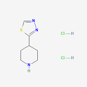 molecular formula C7H13Cl2N3S B2775743 2-Piperidin-4-yl-1,3,4-thiadiazole;dihydrochloride CAS No. 2416233-61-7