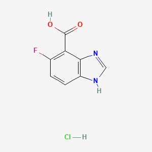 molecular formula C8H6ClFN2O2 B2775750 5-fluoro-1H-1,3-benzodiazole-4-carboxylic acid hydrochloride CAS No. 2137598-21-9