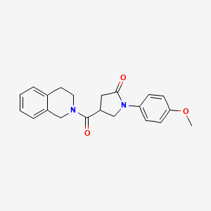 1-(4-Methoxyphenyl)-4-(1,2,3,4-tetrahydroisoquinoline-2-carbonyl)pyrrolidin-2-one