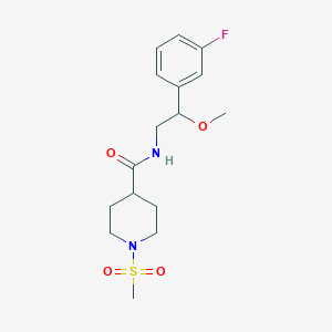 N-(2-(3-fluorophenyl)-2-methoxyethyl)-1-(methylsulfonyl)piperidine-4-carboxamide
