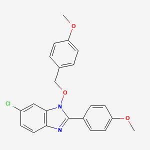 6-Chloro-2-(4-methoxyphenyl)-1-[(4-methoxyphenyl)methoxy]benzimidazole