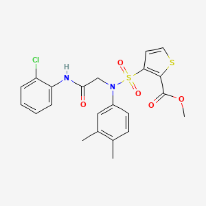 methyl 3-(N-(2-((2-chlorophenyl)amino)-2-oxoethyl)-N-(3,4-dimethylphenyl)sulfamoyl)thiophene-2-carboxylate