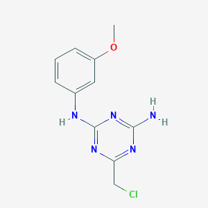 6-(chloromethyl)-N-(3-methoxyphenyl)-1,3,5-triazine-2,4-diamine